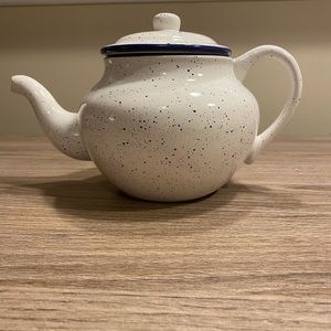 Blue Speckled Ceramic Teapot